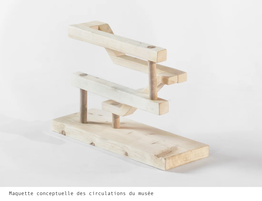 Maquette conceptuelle des circulations du musée